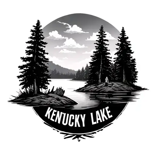Kentucky lake tattoo design idea
