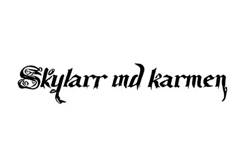 "Ambigram of Skylar and karmen " tattoo design idea