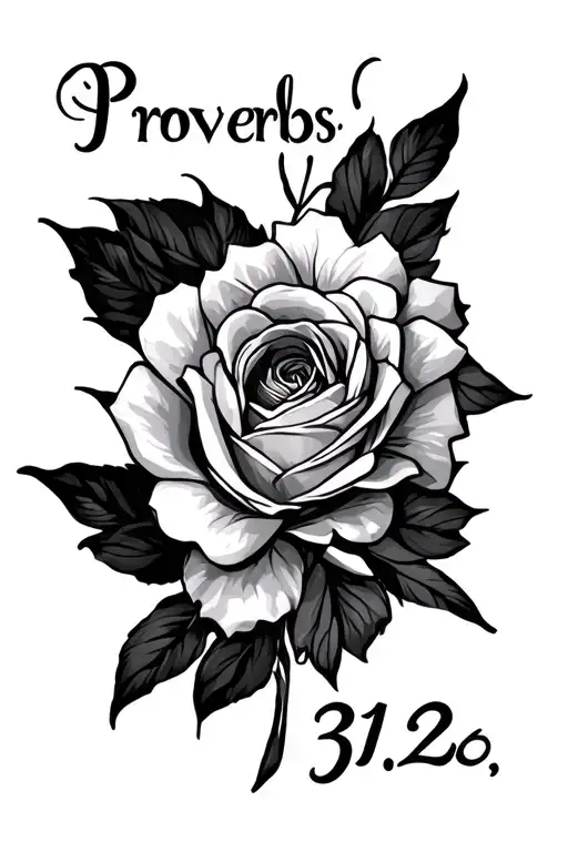 proverbs 31:26 tattoo design idea