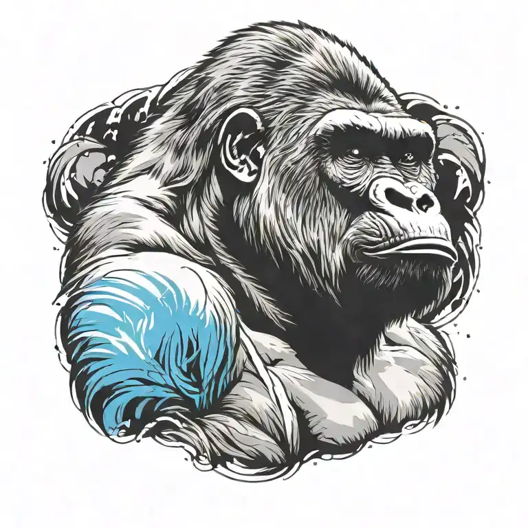 Gorilla tattoo design idea