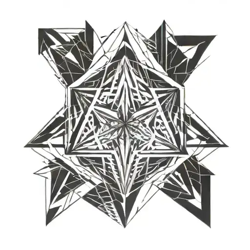 111 with geometric lines tattoo design idea