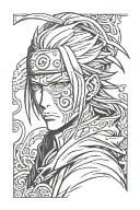 Akatsuki half face tattoo design idea