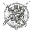 gladiator colosseum tattoo design idea