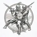 gladiator colosseum tattoo design idea