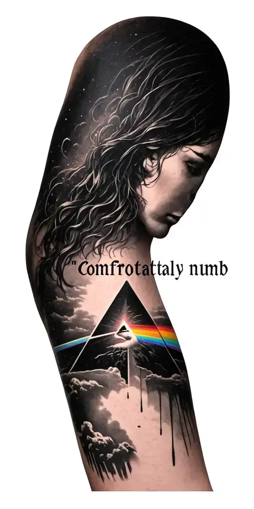 "Comfortably numb" pink Floyd album covers tattoo design idea