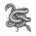 cadecus healthcare with snakes  tattoo design idea