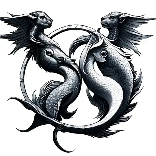 Sagittarius And Pisces tattoo design idea