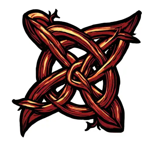 witches knot design incorporating elements tattoo design idea