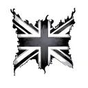 Black Union Jack tattoo design idea