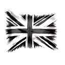 Black Union Jack tattoo design idea