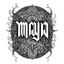 "maya" Two Word Ambigram Generator tattoo design idea