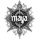 "maya" Two Word Ambigram Generator tattoo design idea
