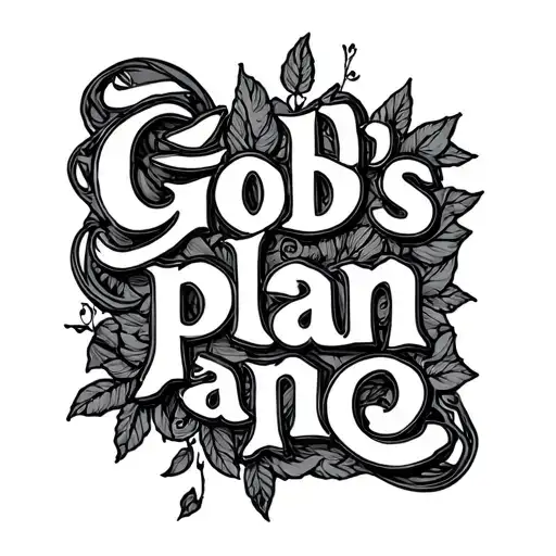 god's plan baby text tattoo tattoo design idea