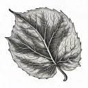 Aspen Leaf placed tattoo design idea