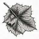 Aspen Leaf placed tattoo design idea