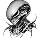 flash xenomorph Alien tattoo design idea