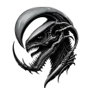 flash xenomorph Alien tattoo design idea