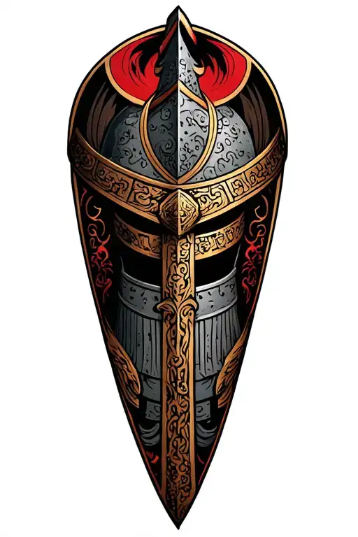 crusader knight  tattoo design idea