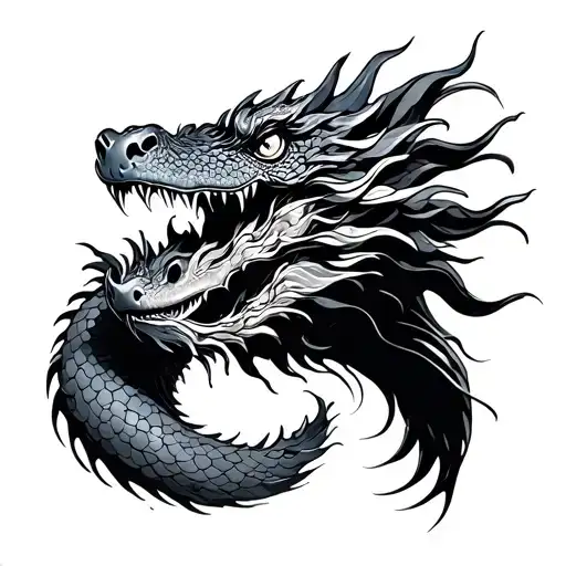 Japanese Water Dragon tattoo design idea