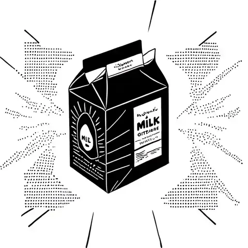Milk Outsided a bag of milk outside a bag og milk carton tattoo design idea