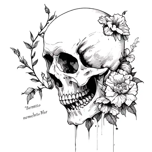 wanting to die and living by the quote memento Mori. Something deep but it has to represent going through darkest phase tattoo design idea