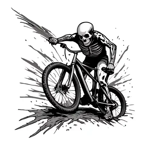 mtb rigid Skelleton tattoo design idea