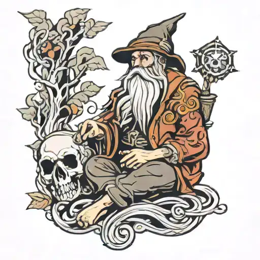 hermit tattoo design idea