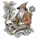 hermit tattoo design idea