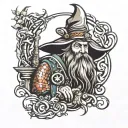 hermit tattoo design idea