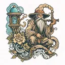 hermit tattoo design idea