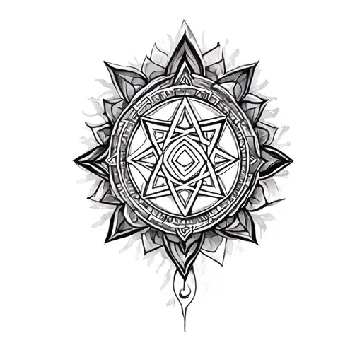 Sri Yantra tattoo design idea