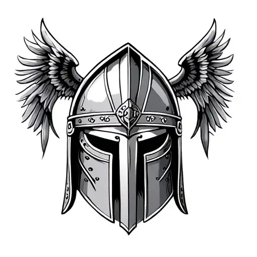 gladiator helmet tattoo design idea