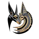 Anubis vs ra tattoo design idea