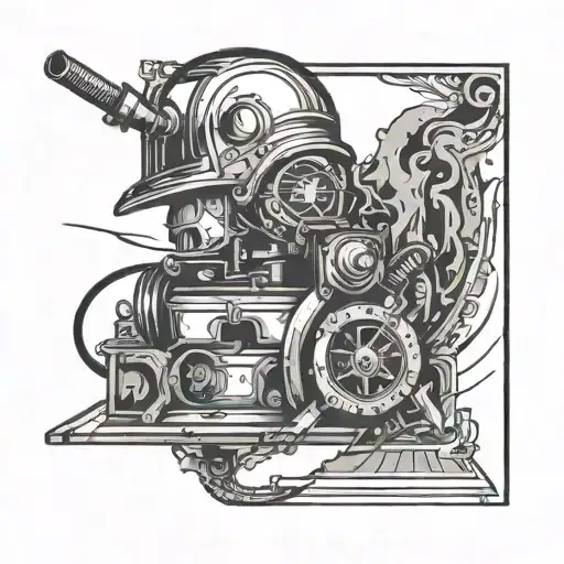 welding and semi colon incorporated tattoo design idea