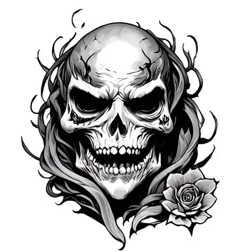 Dark Creepy tattoo design idea
