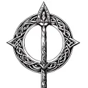 viking Celtic border circle. only. remove object in the center of border circle. white center open center. tattoo design idea