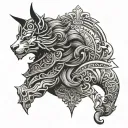 Karna tattoo design idea