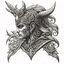 Karna tattoo design idea