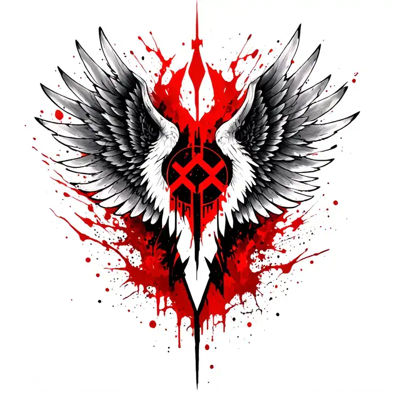 wing viking runes tattoo design tattoo design idea