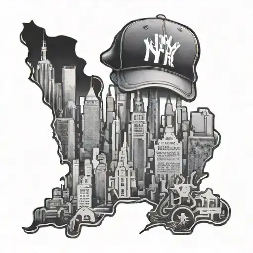 First Tattoo is NY, make a state shape, make a good NY background in shape, put NY Cap, and write area code 718. tattoo design idea