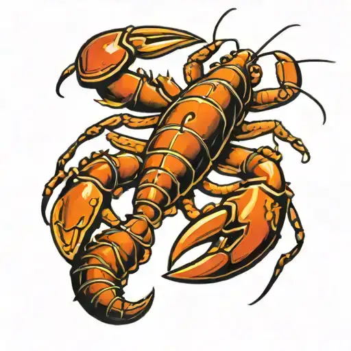 crayfish tattoo design idea