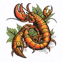 crayfish tattoo design idea