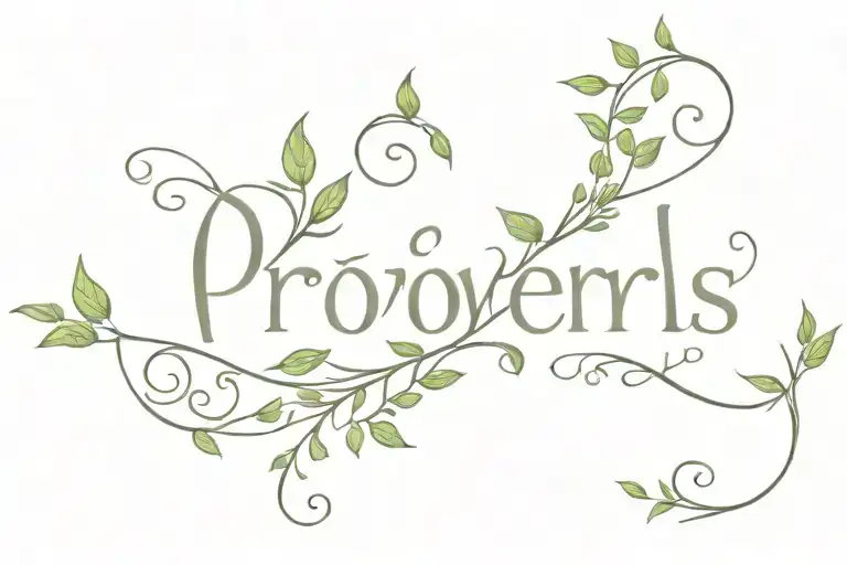 Proverbs 17:22 with vines tattoo design idea