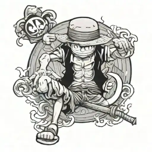 one peace monkey d luffy ace  tattoo design idea