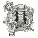 one peace monkey d luffy ace  tattoo design idea