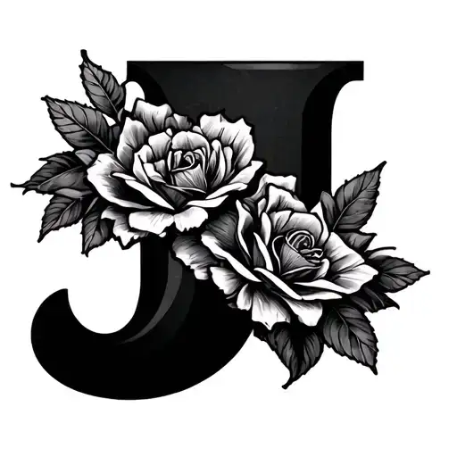 Hidden J tattoo design idea