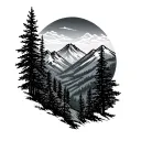 Appalachian mountains tattoo design idea