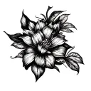 Generate creative tattoo designs that capture these details using sophisticated graphics: Gianna Kendi - 12.june.2022  tattoo design idea