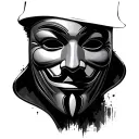 Anonymous Mask Mask tattoo design idea