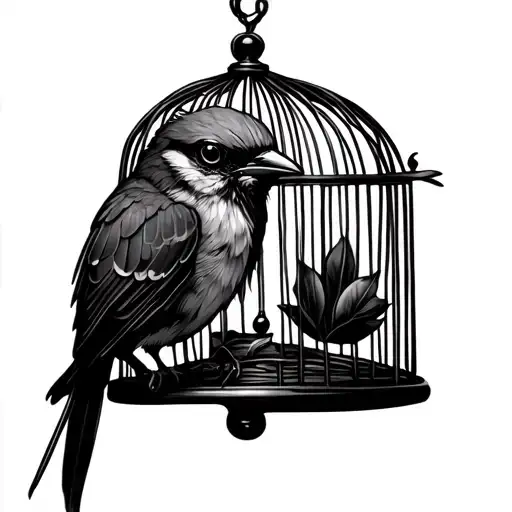 Bird Cage tattoo design idea